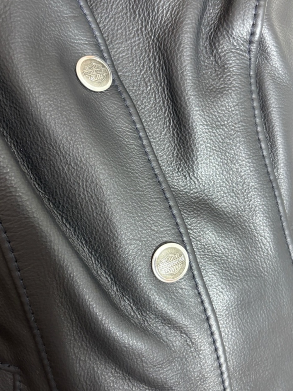 New Harley Davison Leather Vest Womens Large “Basic Skins” Vintage 90s USA Made - Picture 4 of 7